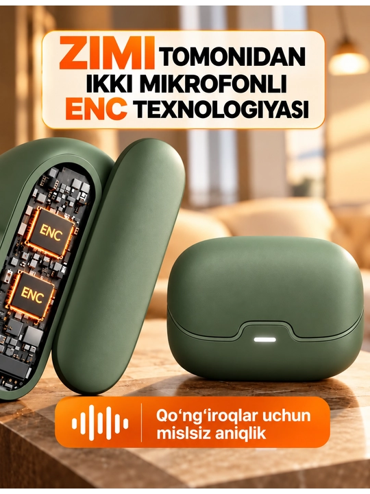 Наушники беспроводные Bluetooth, TWS-наушники с сенсорным управлением