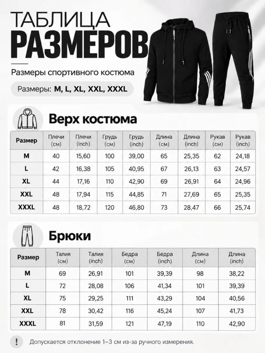 Мужской спортивный костюм , осень-зима, комплект из 2 предметов