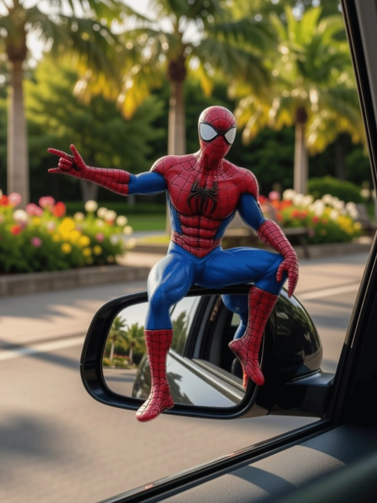 Avtomobil uchun Spider-Man dekorativ figura, panelga bezak, 2 dona to‘plam