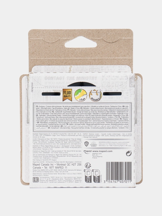 Текстовыделитель HARRY POTTER CARDB X4 MAPED 740701