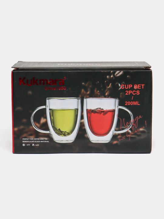 Shisha krujka, ikki qavatli Kukmara