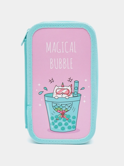 Пенал трехсекционный, большой тканевый торец 190/105  ПО-110-MAGICBUBBLE q0000051754 — MAPEDST-ПО110MA