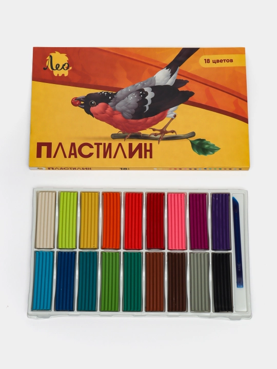 Plastilin "Leo" "Yorqin" Plastilin klassik LBMC-0118 360 g 18 rang