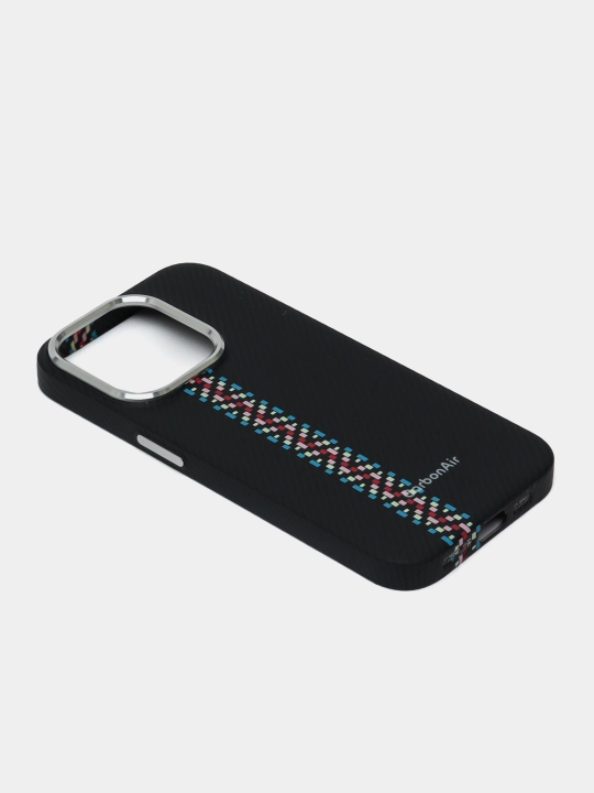 IPhone 16 Pro/16 Pro Max/13/14/15/Plus/Pro/Pro Max uchun karbon MagSafe g'ilof